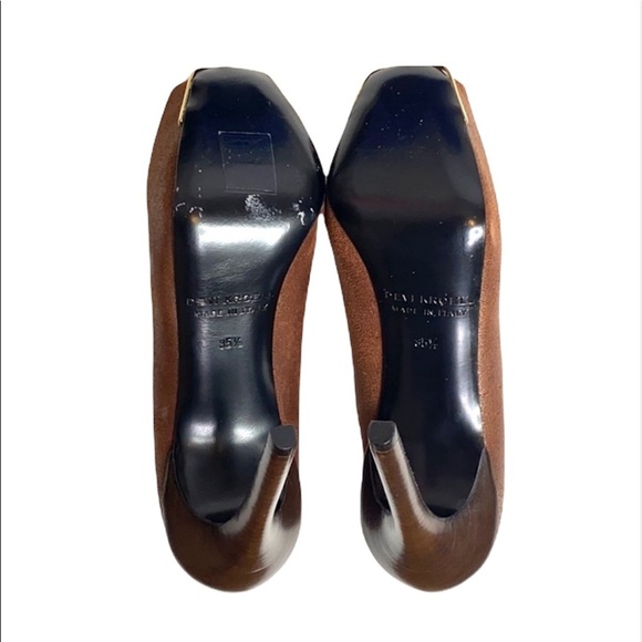 Devi Kroell Brown Square Toe Pumps Size 35.5 - Picture 9 of 9